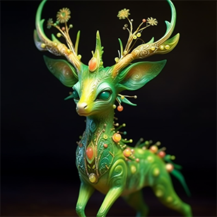 Neon-Eyed Nymph Deer